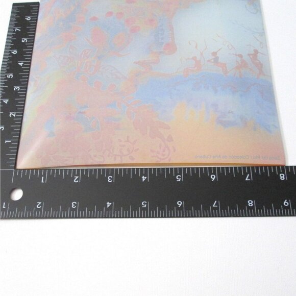 Zaida Del Rio Glass Dish Cuban Artist 8" Square Plate Flower Lady By Ocean - Picture 7 of 7